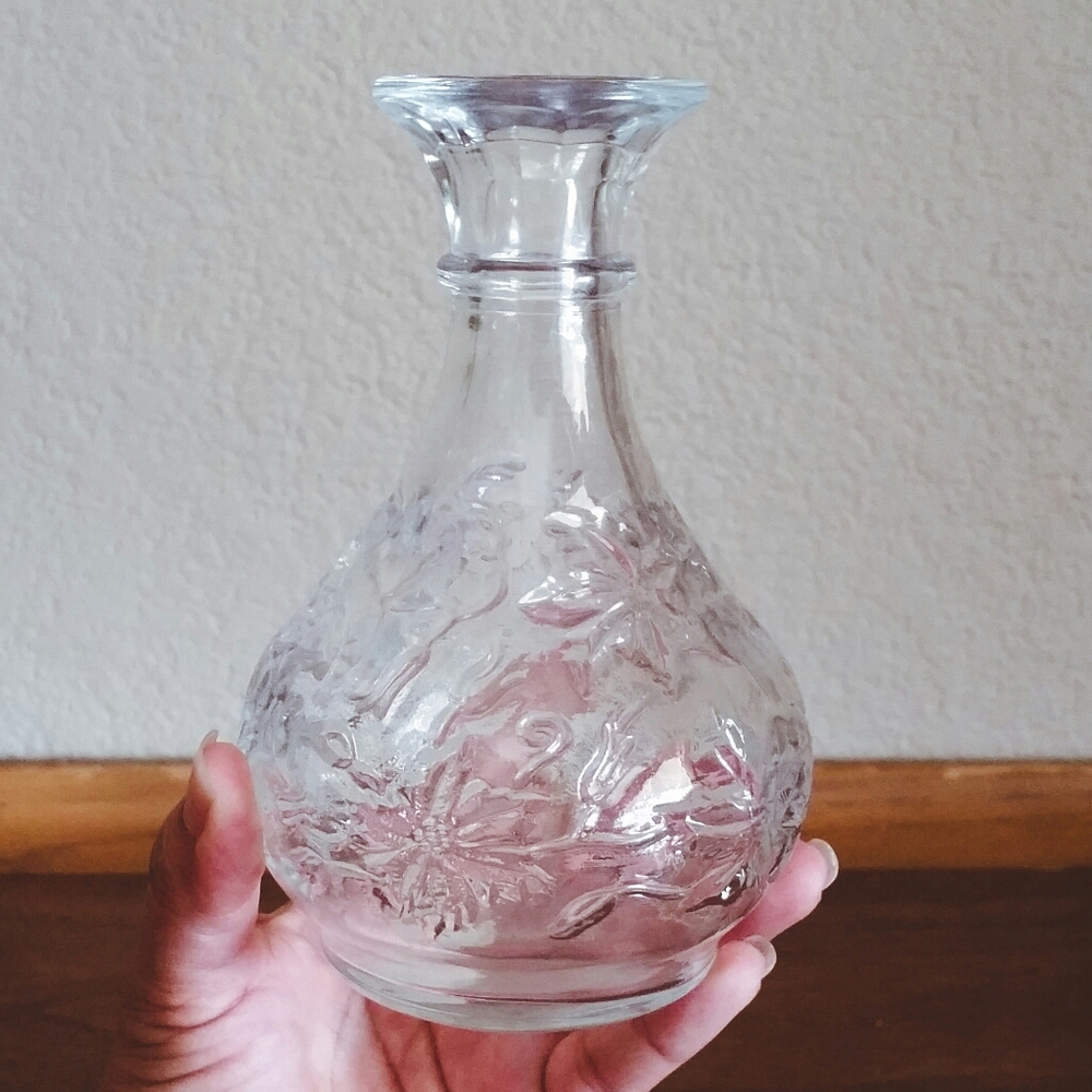 Princess House Fantasia Glass Floral Bud Vase